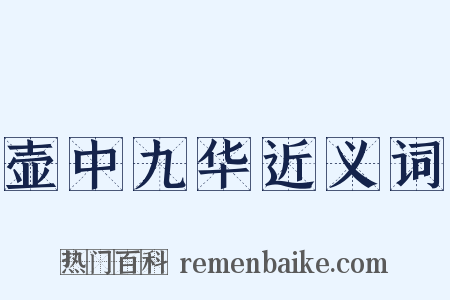壶中九华近义词是什么意思的图片